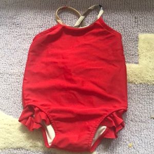 Burberry red girls swimsuit - size 2 years